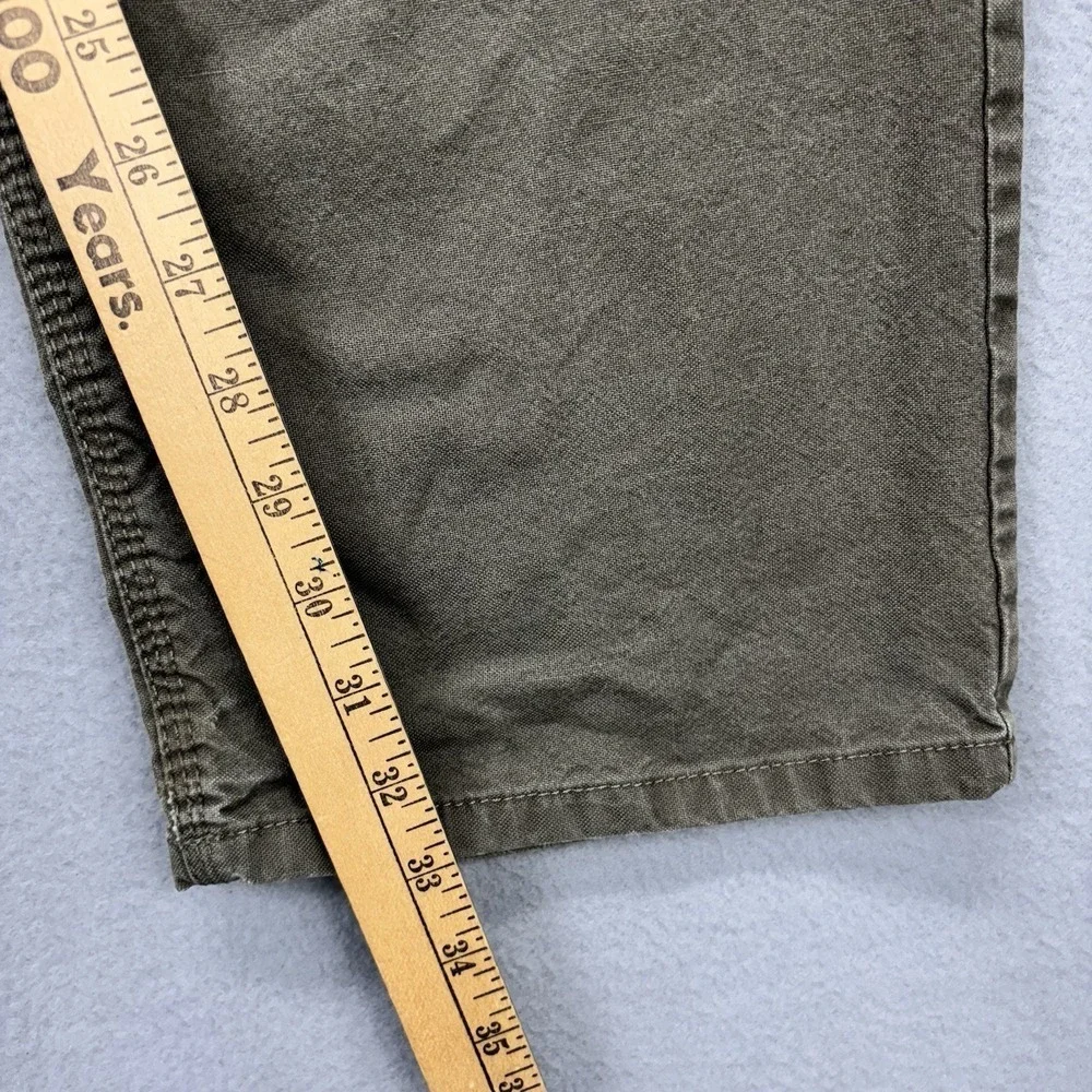 The North Face Pants‎ Mens 34x33 Canvas Olive Green 5 Pocket Stretch Workwear